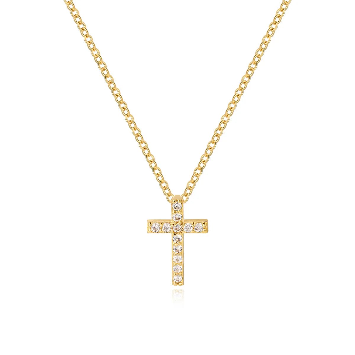 18K Gold Cross Necklace Gold Women's Necklace Soulful Faith Christian Apparel & Jewelry