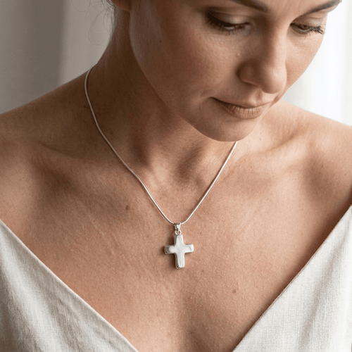 925 Silver Cross Necklace Silver Women's Necklace Soulful Faith Christian Apparel & Jewelry