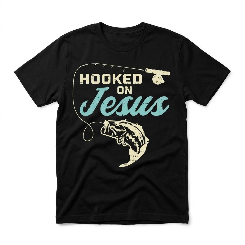 American Made Jesus Fishing Tee S Men's T-Shirt Soulful Faith Christian Apparel & Jewelry