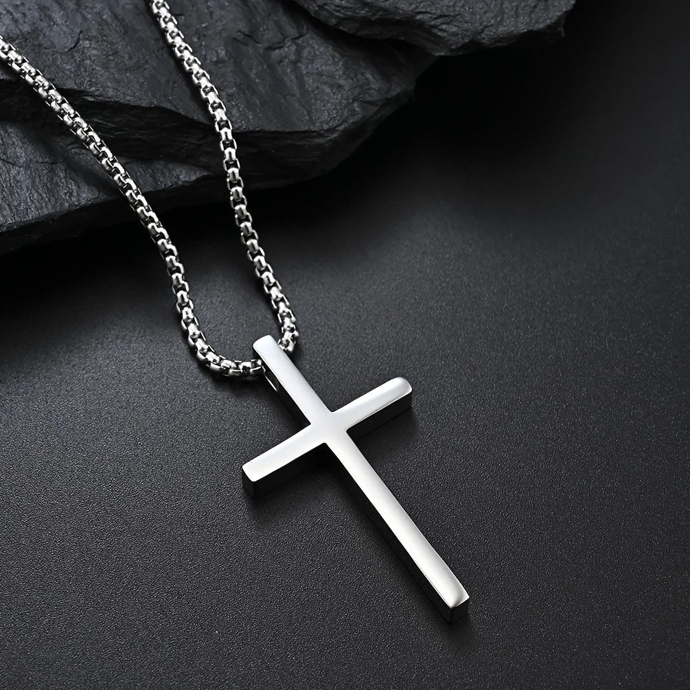Philippians 4:13 Cross Necklace Black Men's Necklace Soulful Faith Christian Apparel & Jewelry