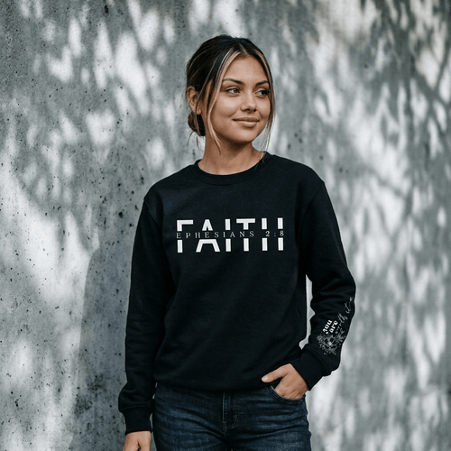 Bible Verse Women's Sweatshirt Black Women's Sweatshirt Soulful Faith Christian Apparel & Jewelry