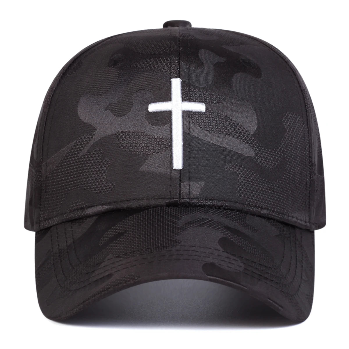 Christian Camouflage Cross Cap Camouflage & Gold Baseball Cap Soulful Faith Christian Apparel & Jewelry