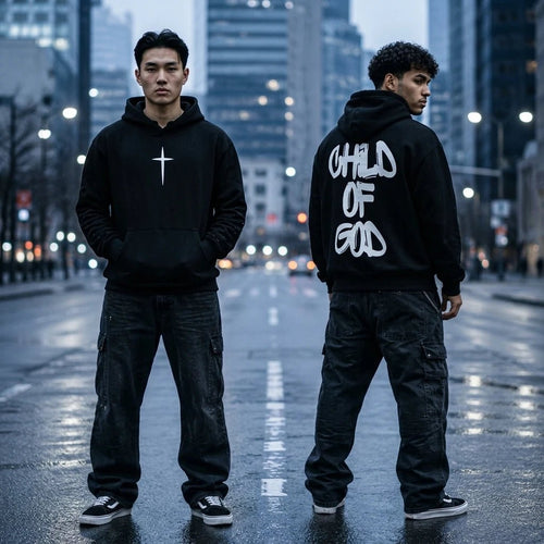Child of God Hoodie Black Men's Hoodie Soulful Faith Christian Apparel & Jewelry
