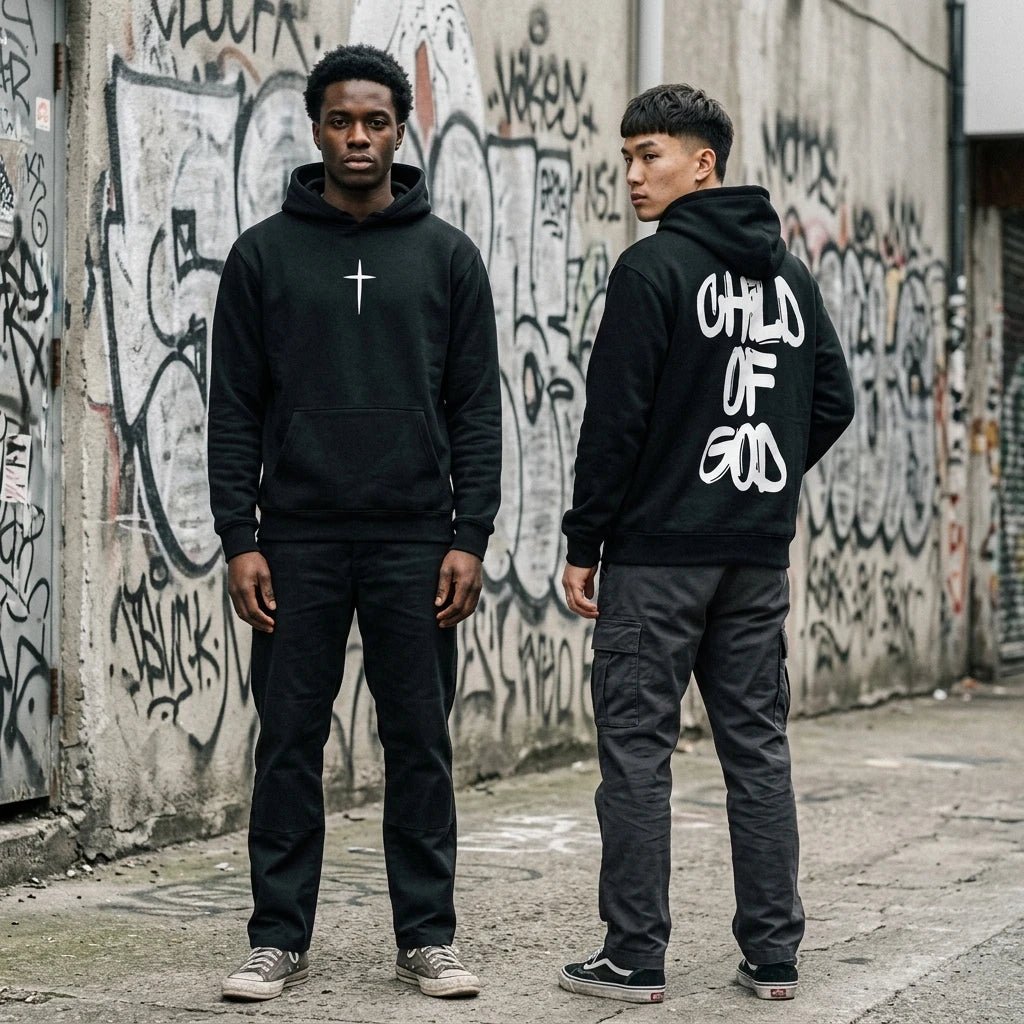 Child of God Hoodie Black Men's Hoodie Soulful Faith Christian Apparel & Jewelry
