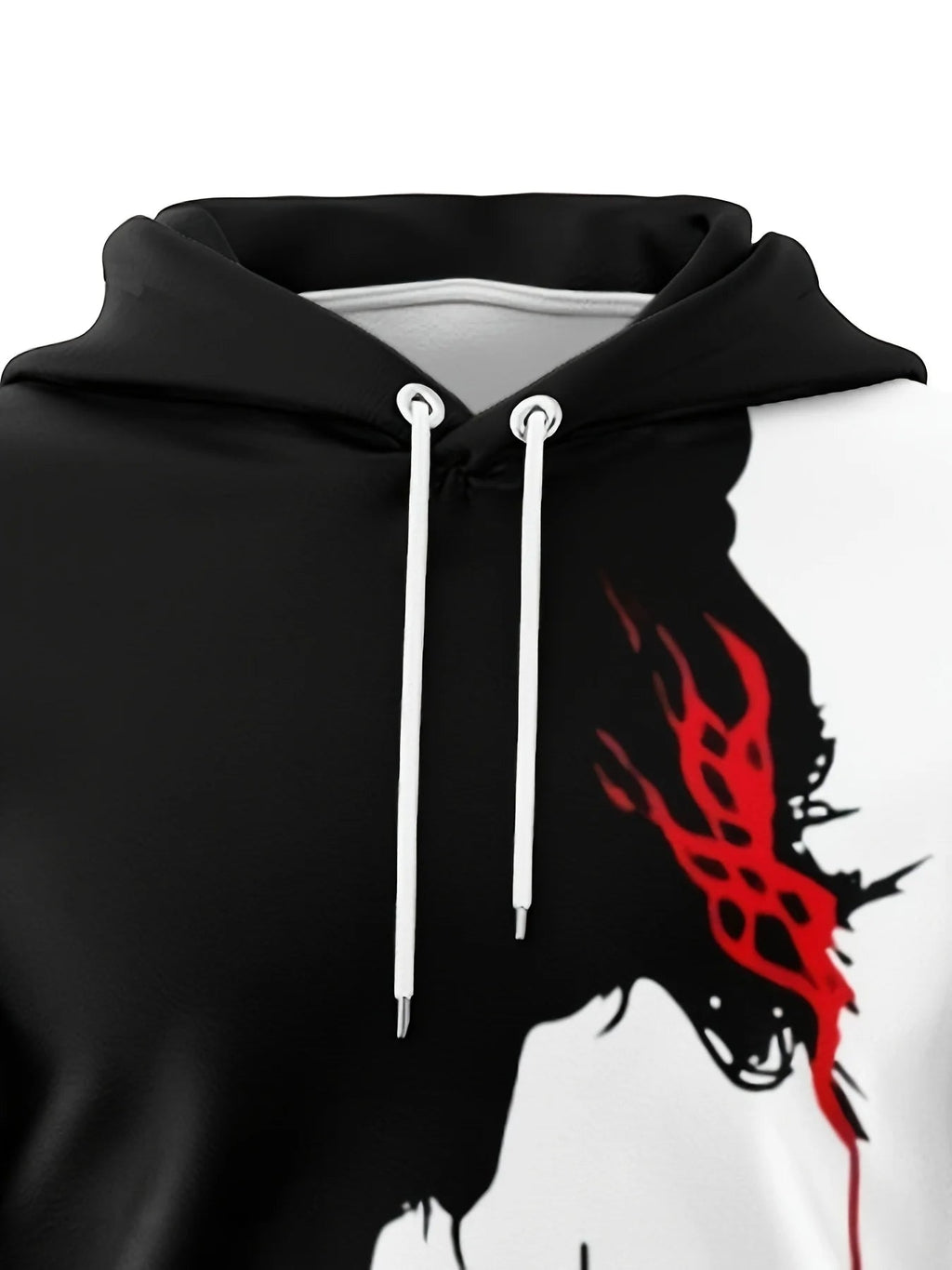 Christ Jesus Graphic Hoodie Black & White Men's Hoodie Soulful Faith Christian Apparel & Jewelry
