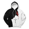 Christ Jesus Graphic Hoodie Black & White Men's Hoodie Soulful Faith Christian Apparel & Jewelry