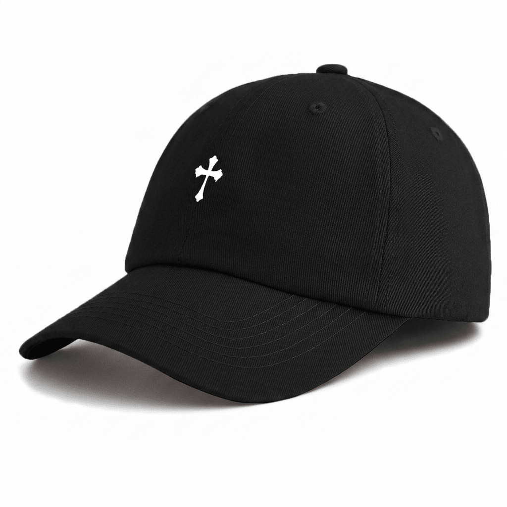 Cross Fleury Baseball Cap Gray Baseball Cap Soulful Faith Christian Apparel & Jewelry
