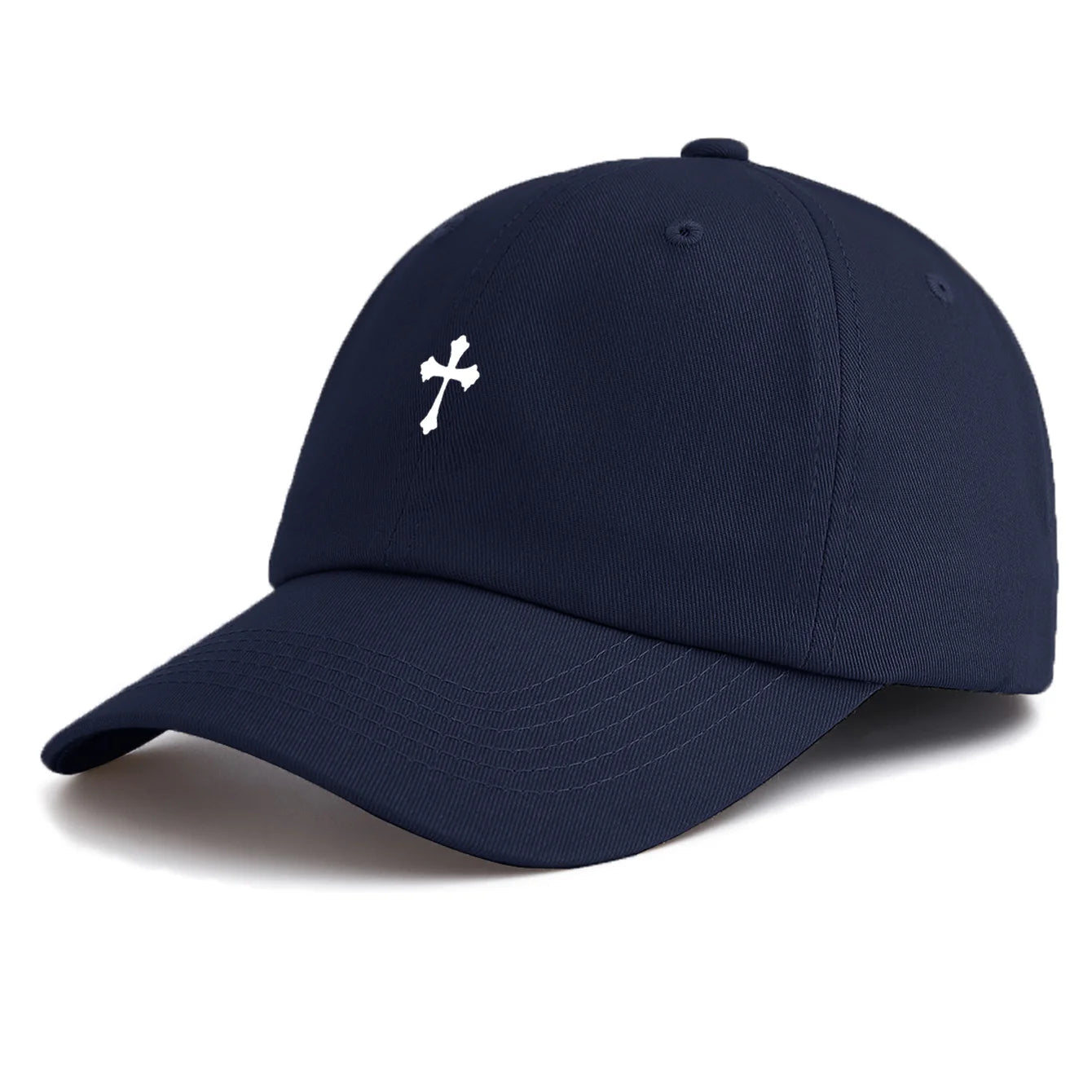 Cross Fleury Baseball Cap Navy Baseball Cap Soulful Faith Christian Apparel & Jewelry