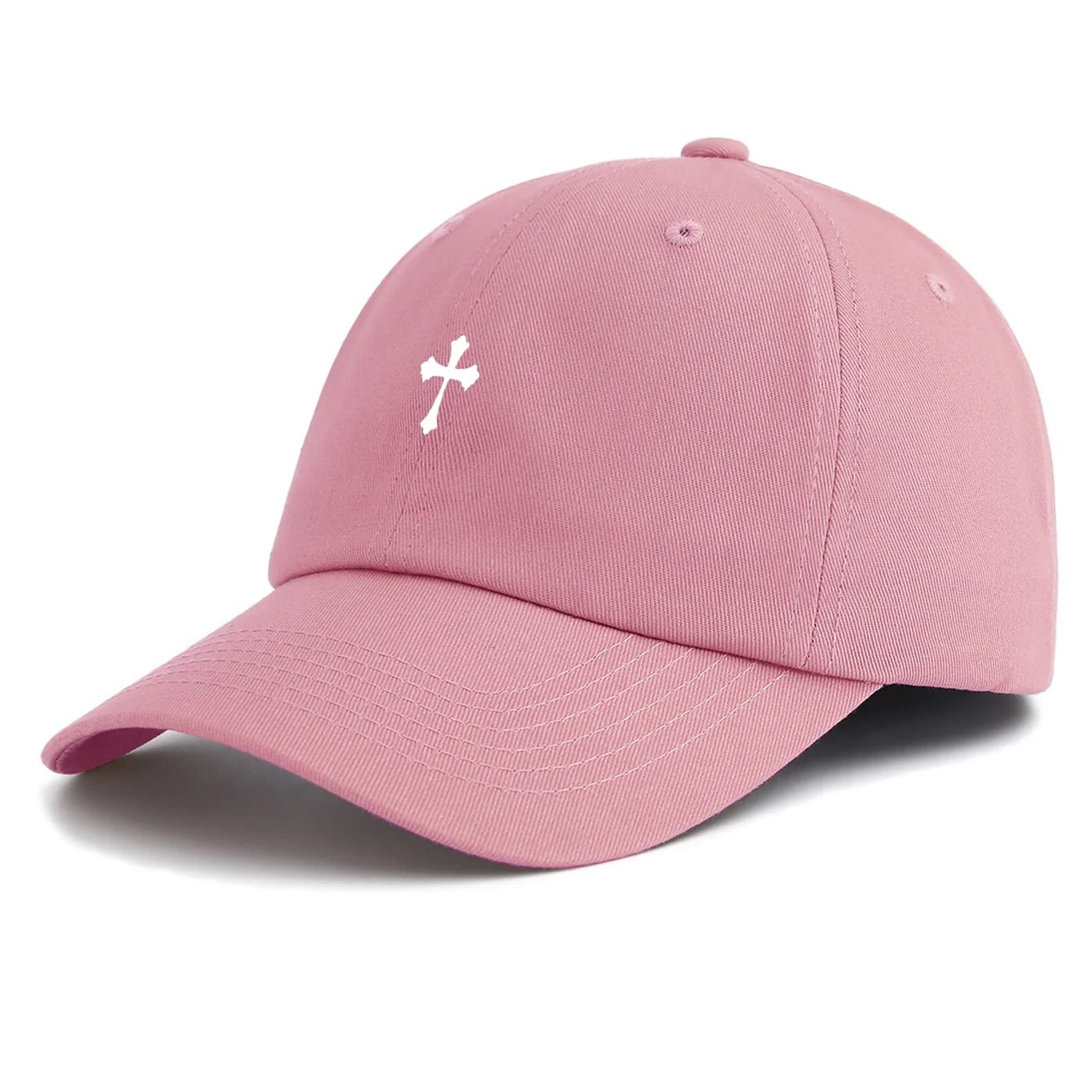 Cross Fleury Baseball Cap Pink Baseball Cap Soulful Faith Christian Apparel & Jewelry