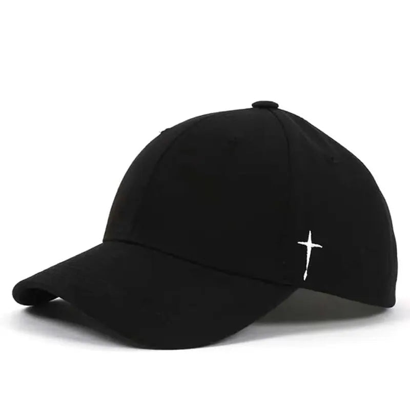Cross Water Drop Cap Black Baseball Cap Soulful Faith Christian Apparel & Jewelry
