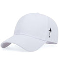 Cross Water Drop Cap White Baseball Cap Soulful Faith Christian Apparel & Jewelry