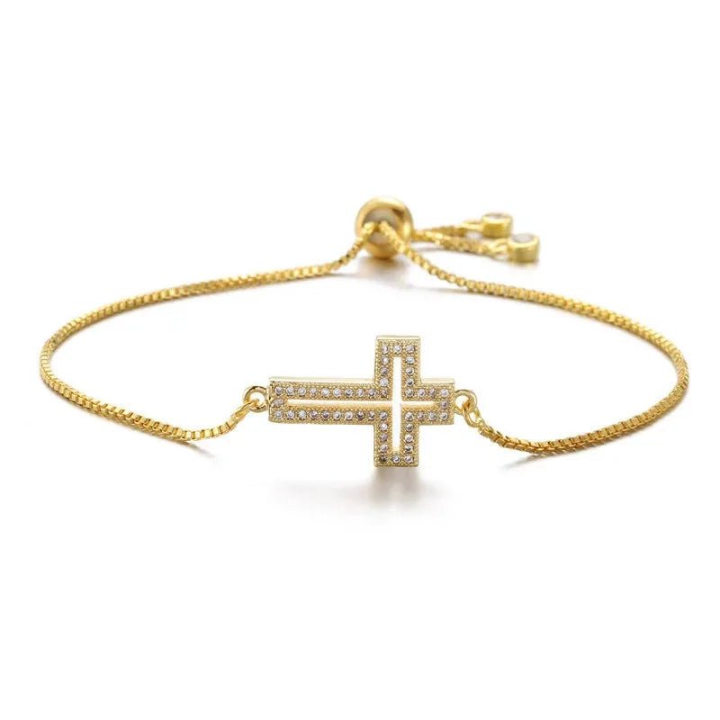 CZ Cross Bracelet for Women Gold Women's Bracelet Soulful Faith Christian Apparel & Jewelry