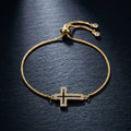 CZ Cross Bracelet for Women Gold Women's Bracelet Soulful Faith Christian Apparel & Jewelry