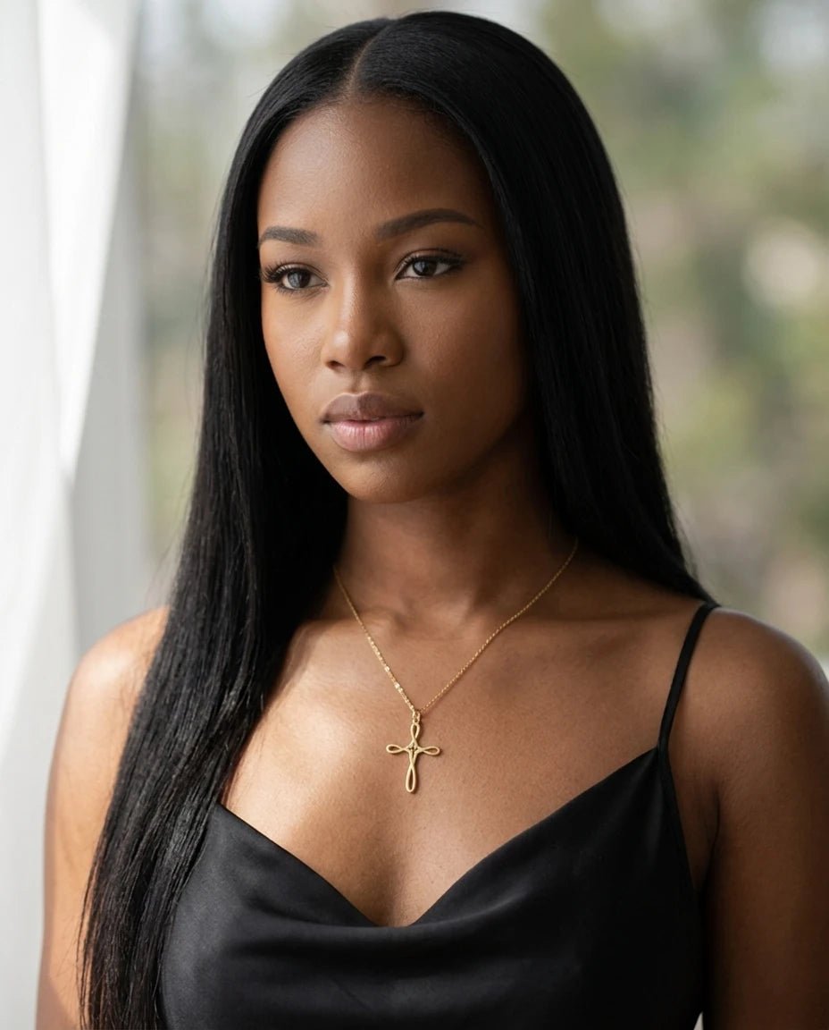 Delicate Cross Necklace Gold Women's Necklace Soulful Faith Christian Apparel & Jewelry