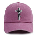 Distressed Cross Faith Cap Pink Baseball Cap Soulful Faith Christian Apparel & Jewelry