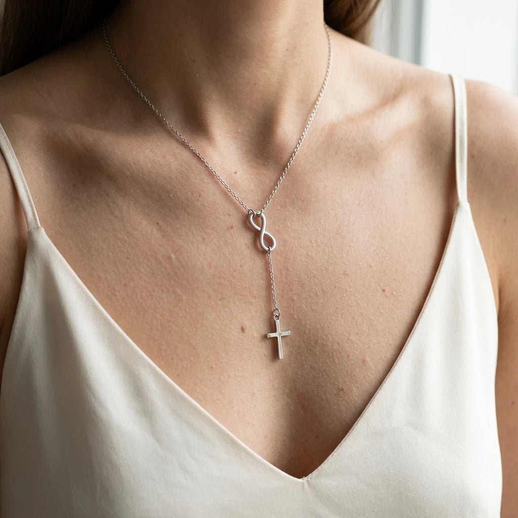 Fade Resistant Cross Necklace Silver Women's Necklace Soulful Faith Christian Apparel & Jewelry