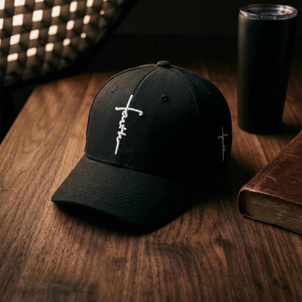 Faith Embroidered Cap Khaki Baseball Cap Soulful Faith Christian Apparel & Jewelry