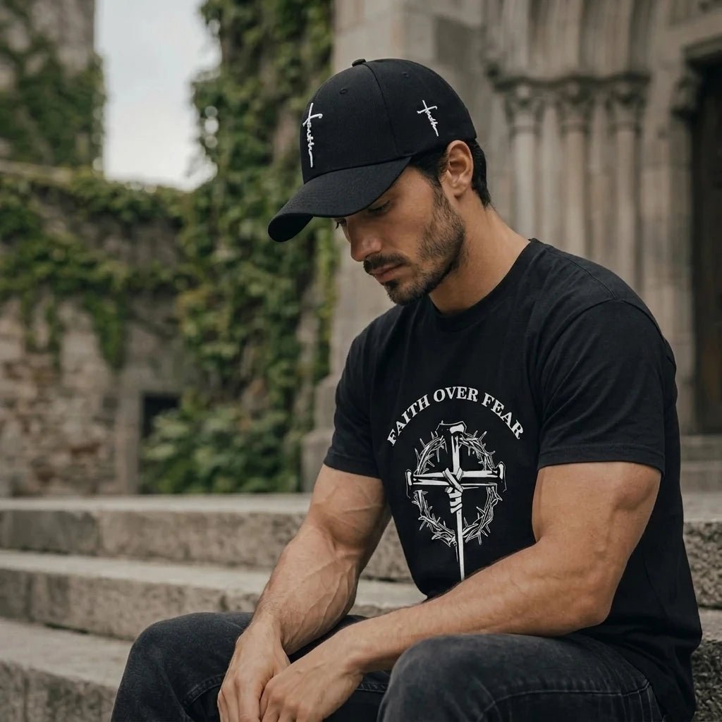 Faith Embroidered Cap Khaki Baseball Cap Soulful Faith Christian Apparel & Jewelry