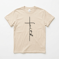 Faith Script Tee Beige Women's T-Shirt Soulful Faith Christian Apparel & Jewelry