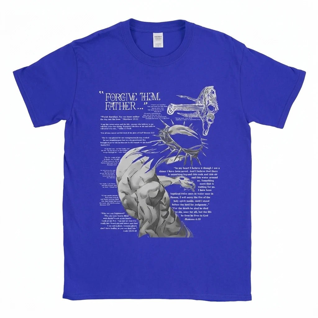 Forgive Them Father Tee Navy Men's T-Shirt Soulful Faith Christian Apparel & Jewelry