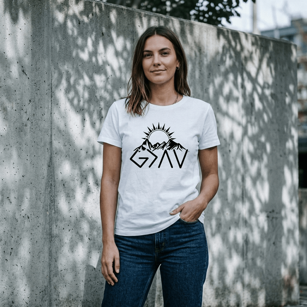 God Is Greater Tee Black Women's T-Shirt Soulful Faith Christian Apparel & Jewelry