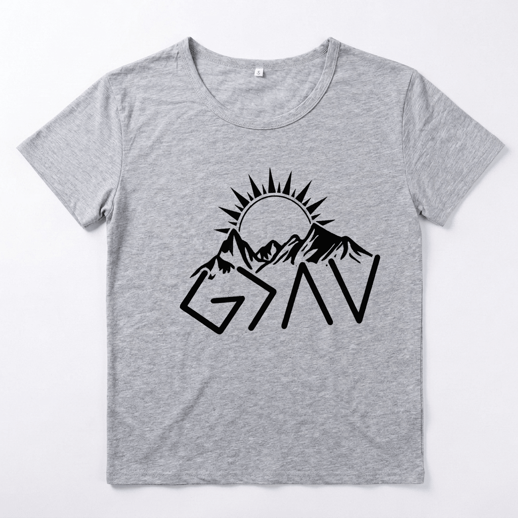 God Is Greater Tee Gray Women's T-Shirt Soulful Faith Christian Apparel & Jewelry