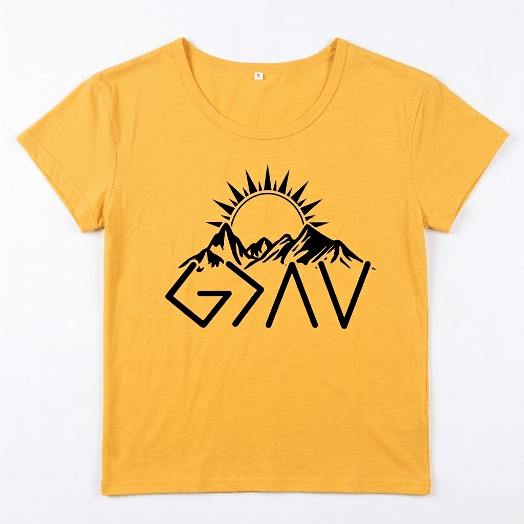 God Is Greater Tee Yellow Women's T-Shirt Soulful Faith Christian Apparel & Jewelry
