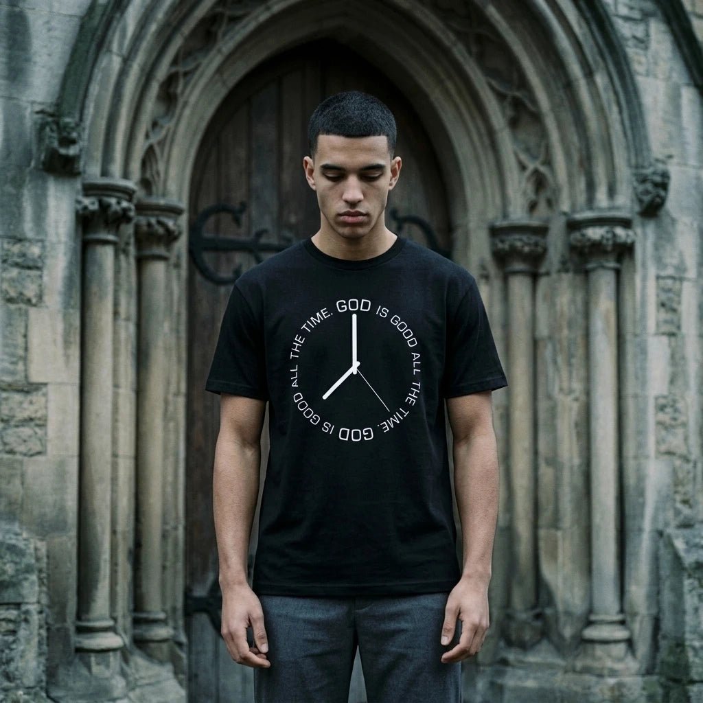 God Is Good Clock Tee S Men's T-Shirt Soulful Faith Christian Apparel & Jewelry