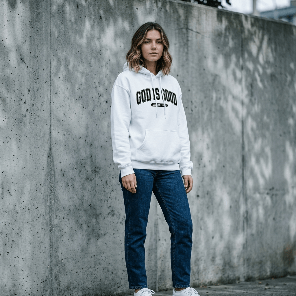 God Is Good Hoodie Pink Women's Hoodie Soulful Faith Christian Apparel & Jewelry