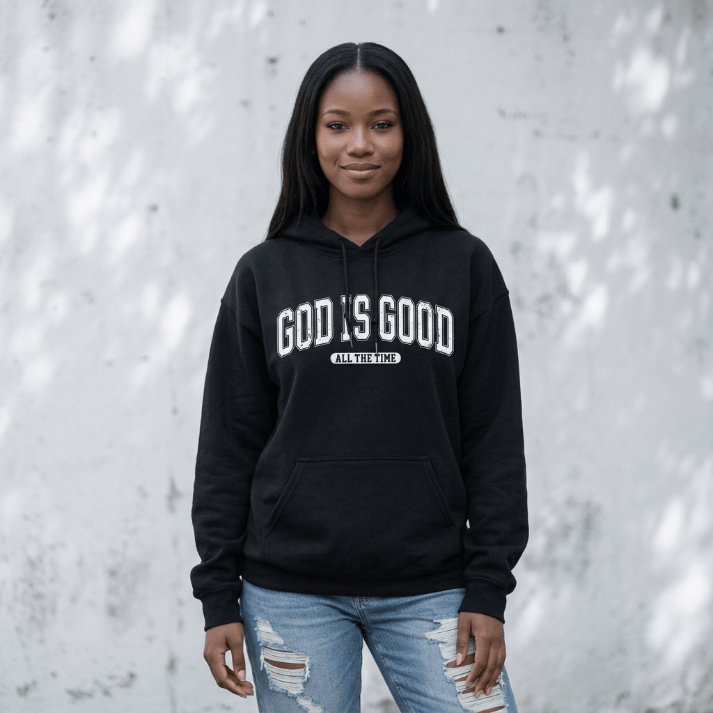 God Is Good Hoodie Pink Women's Hoodie Soulful Faith Christian Apparel & Jewelry