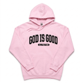 God Is Good Hoodie Pink Women's Hoodie Soulful Faith Christian Apparel & Jewelry