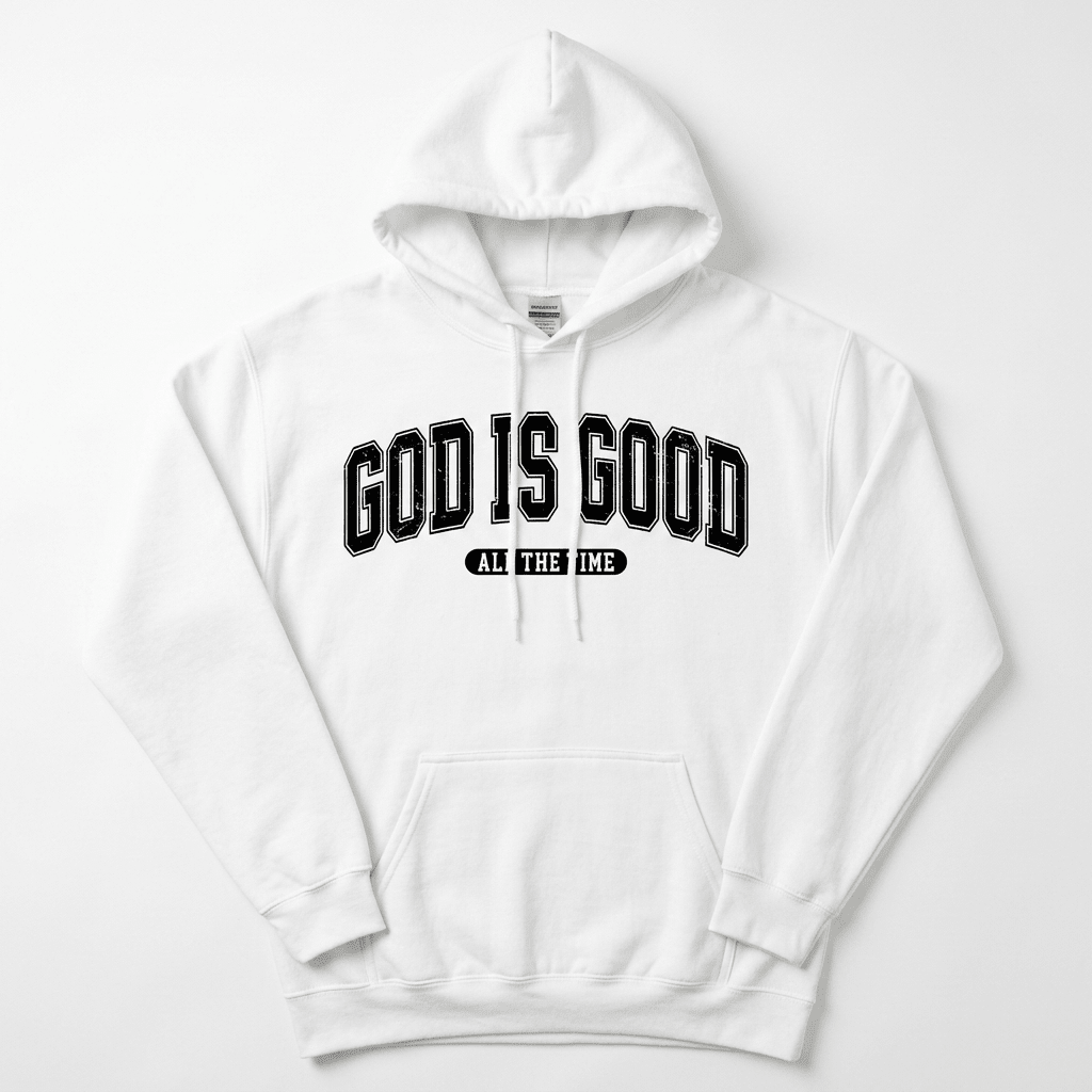 God Is Good Hoodie White Women's Hoodie Soulful Faith Christian Apparel & Jewelry