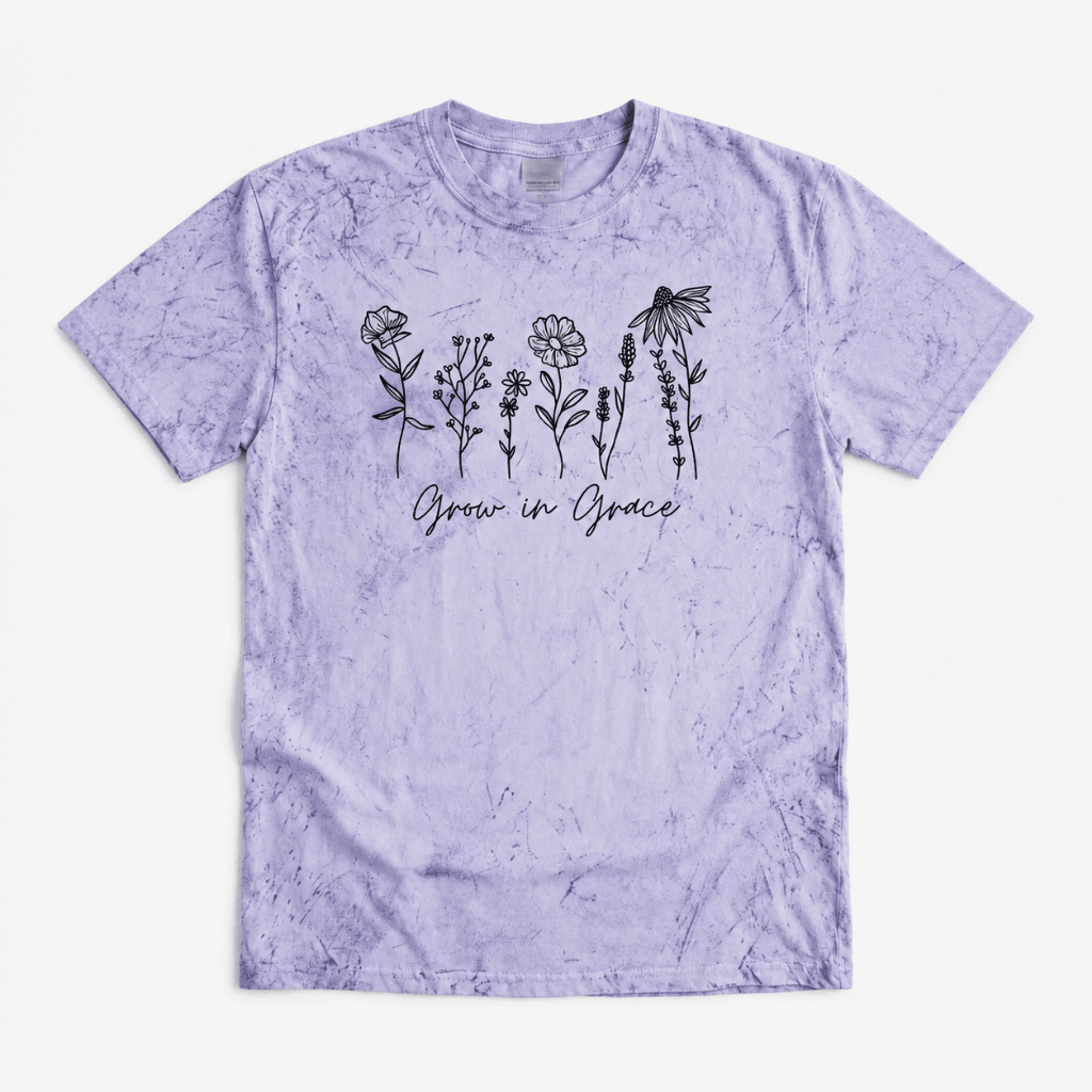 Grow in Grace Tee Amethyst Women's T-Shirt Soulful Faith Christian Apparel & Jewelry