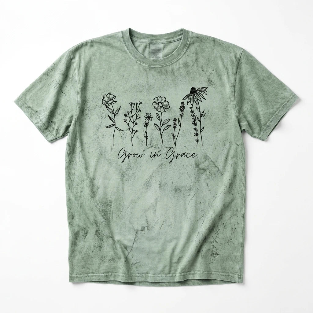 Grow in Grace Tee Fern Women's T-Shirt Soulful Faith Christian Apparel & Jewelry