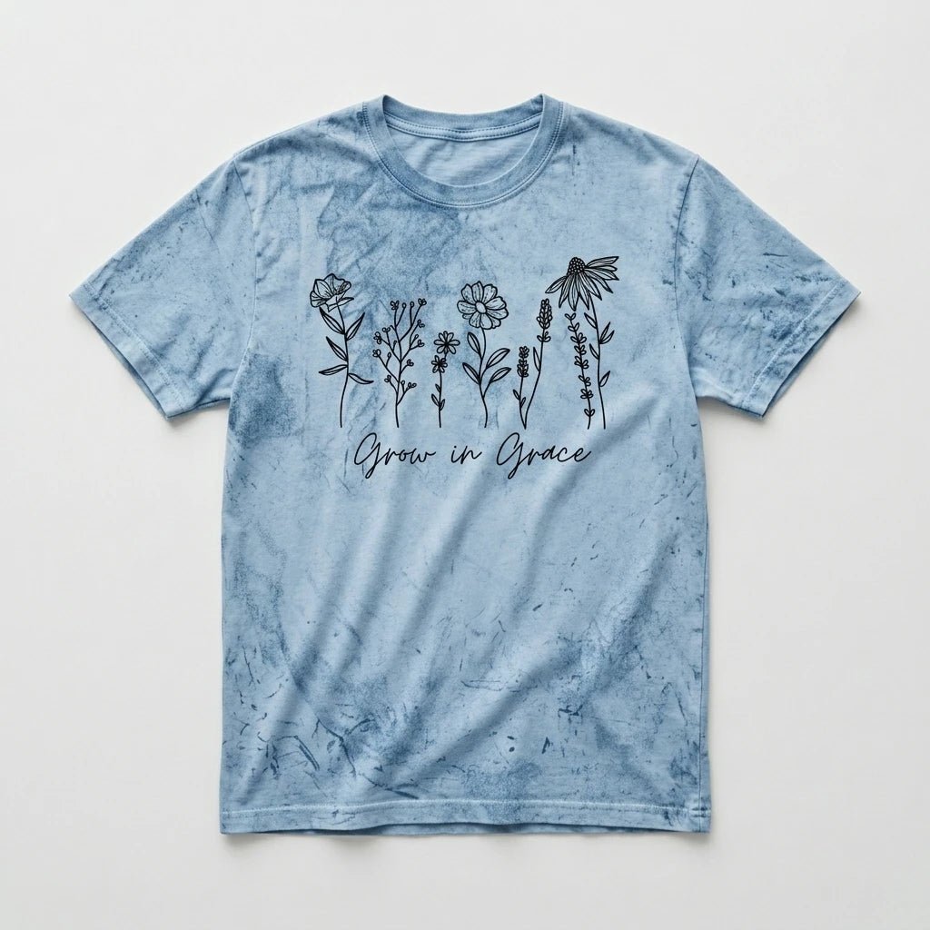 Grow in Grace Tee Ocean Women's T-Shirt Soulful Faith Christian Apparel & Jewelry