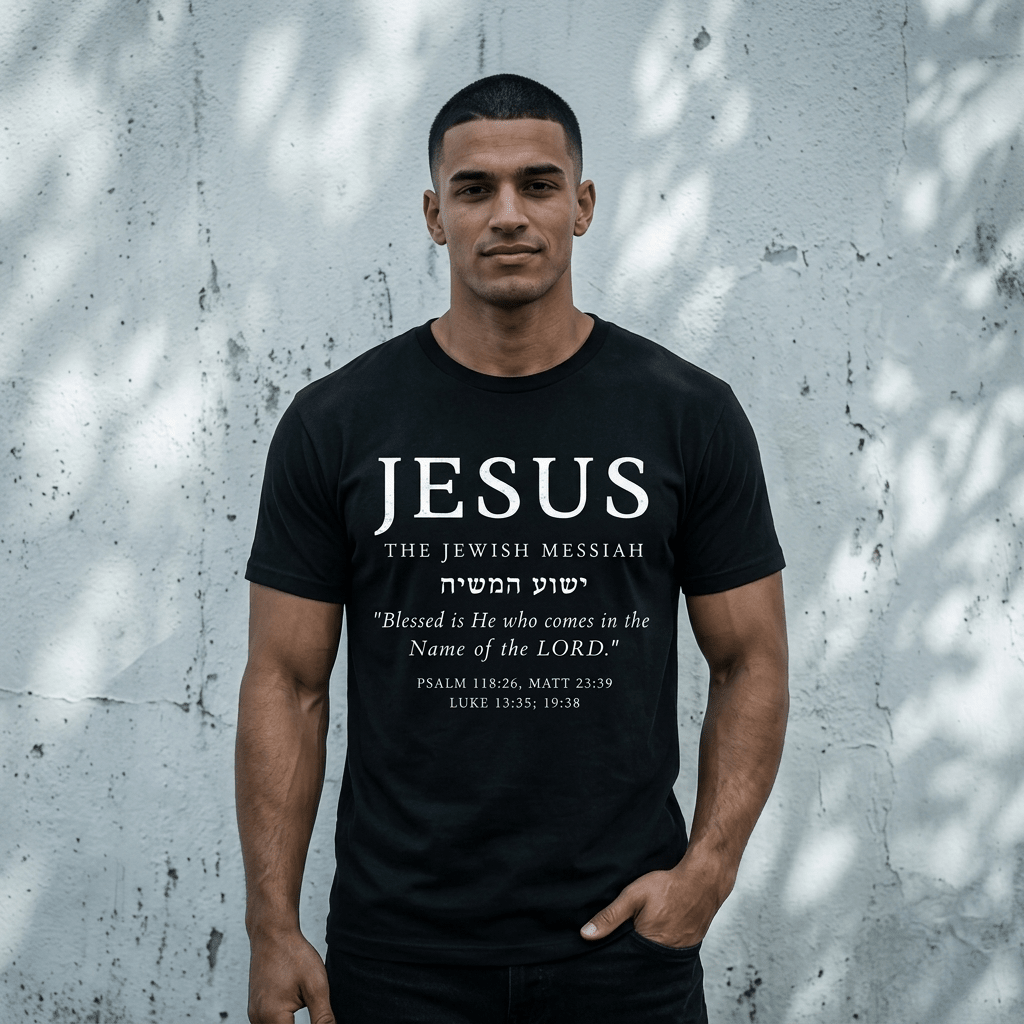 Hebrew Messiah Tee S Men's T-Shirt Soulful Faith Christian Apparel & Jewelry