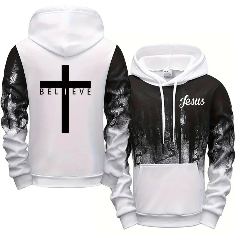I Believe Jesus Hoodie White Men's Hoodie Soulful Faith Christian Apparel & Jewelry