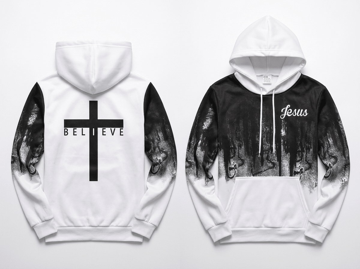 I Believe Jesus Hoodie White Men's Hoodie Soulful Faith Christian Apparel & Jewelry