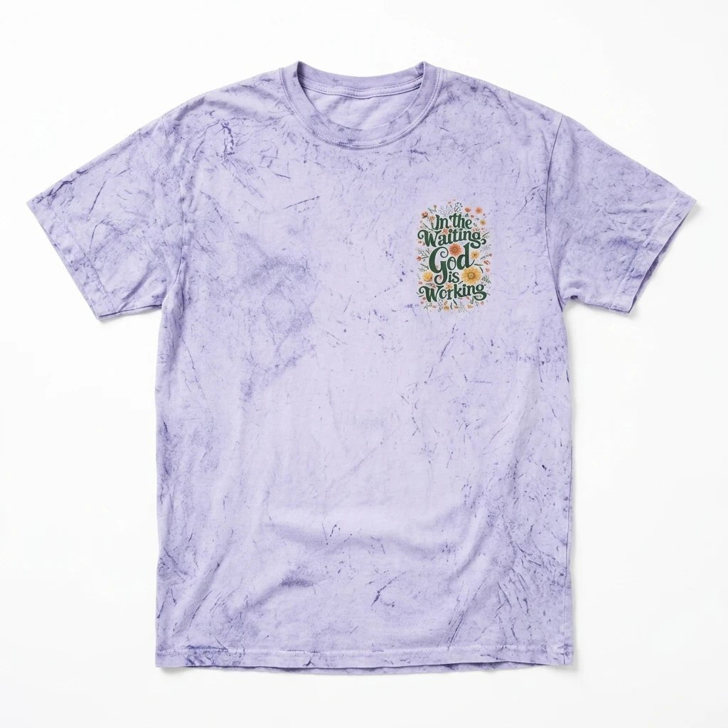 In the Waiting Tee Amethyst Women's T-Shirt Soulful Faith Christian Apparel & Jewelry