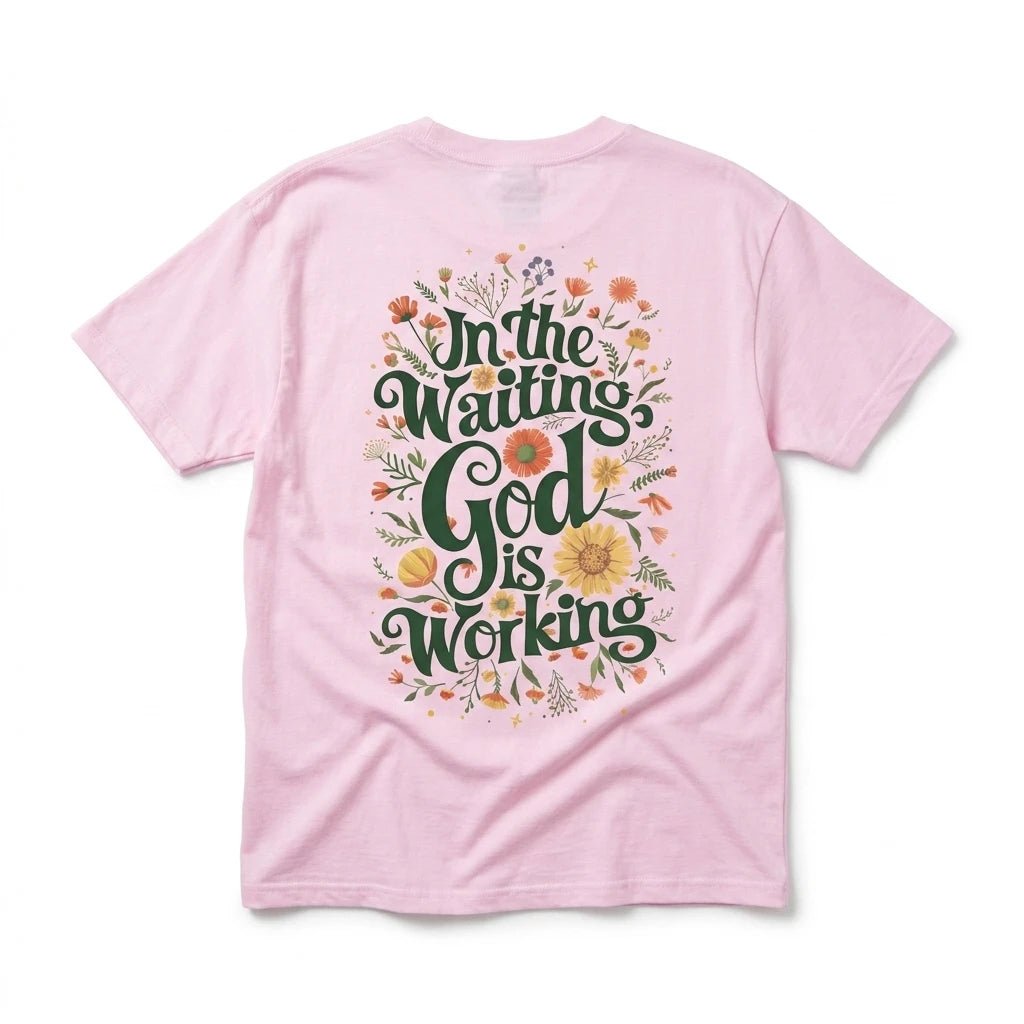 In the Waiting Tee Blossom Women's T-Shirt Soulful Faith Christian Apparel & Jewelry