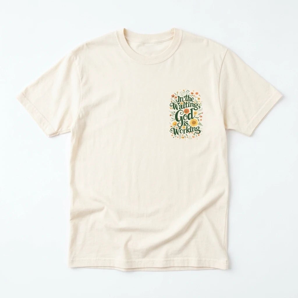 In the Waiting Tee Ivory Women's T-Shirt Soulful Faith Christian Apparel & Jewelry