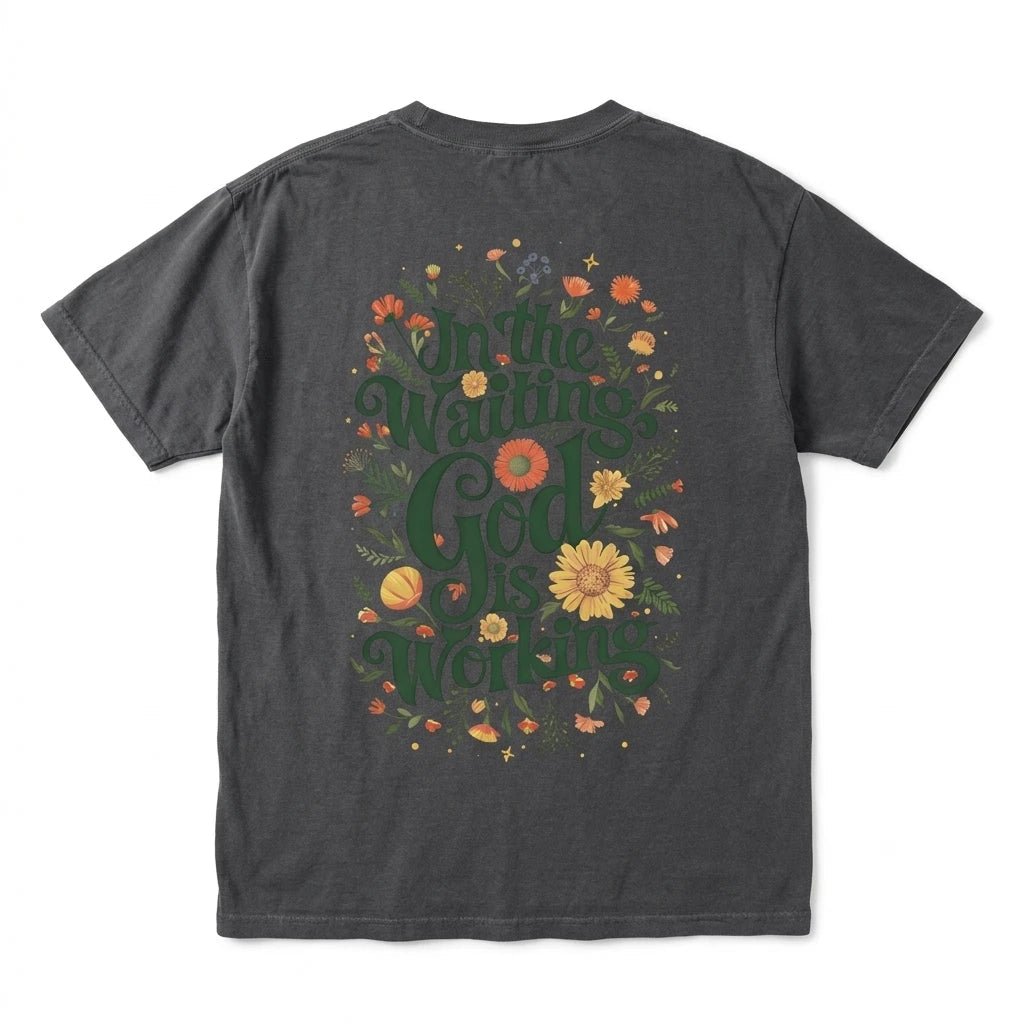 In the Waiting Tee Pepper Women's T-Shirt Soulful Faith Christian Apparel & Jewelry