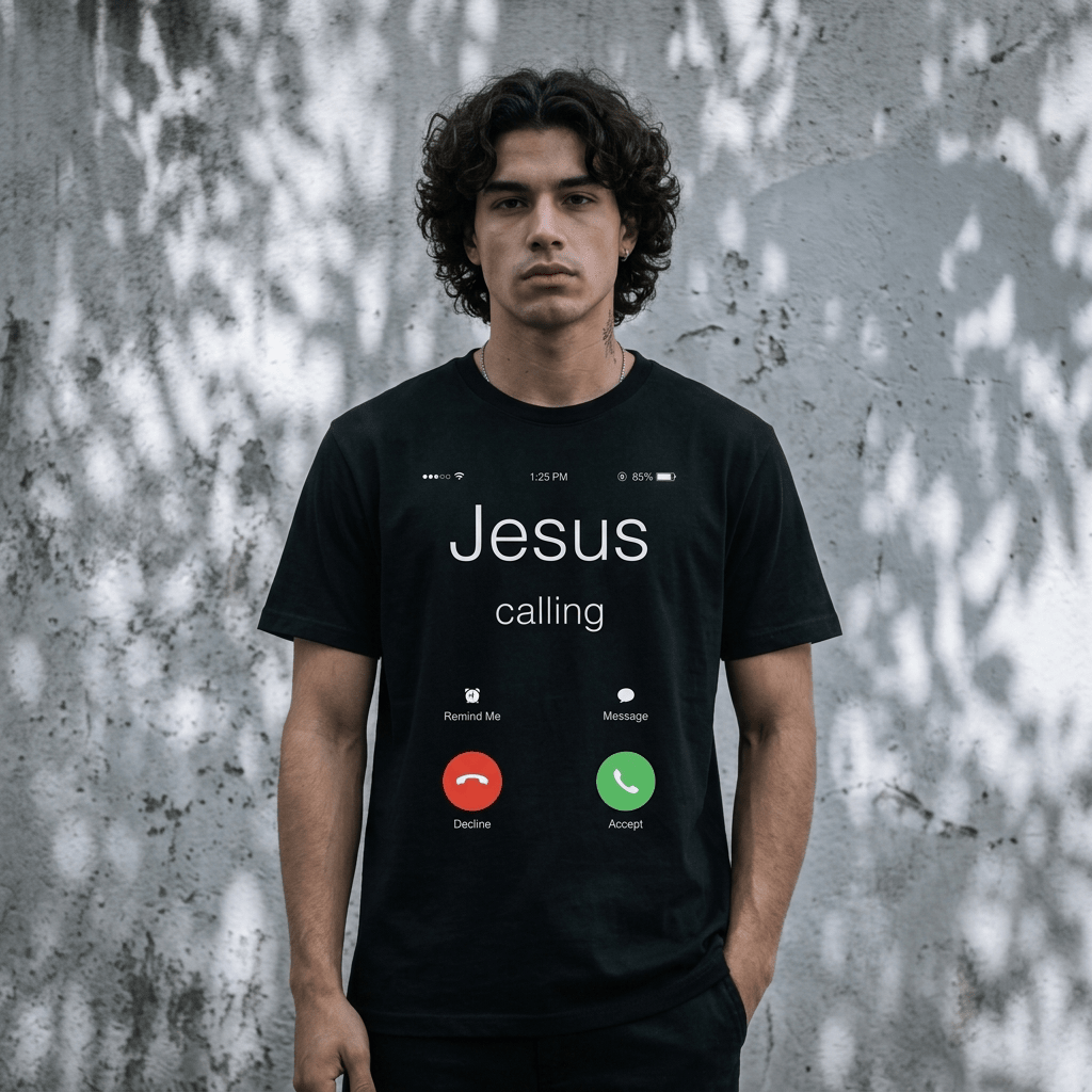 Jesus Calling Graphic Tee S Men's T-Shirt Soulful Faith Christian Apparel & Jewelry