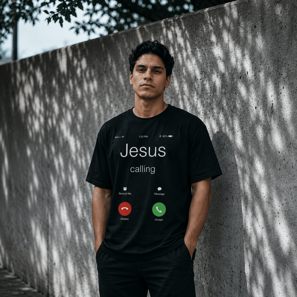 Jesus Calling Graphic Tee S Men's T-Shirt Soulful Faith Christian Apparel & Jewelry