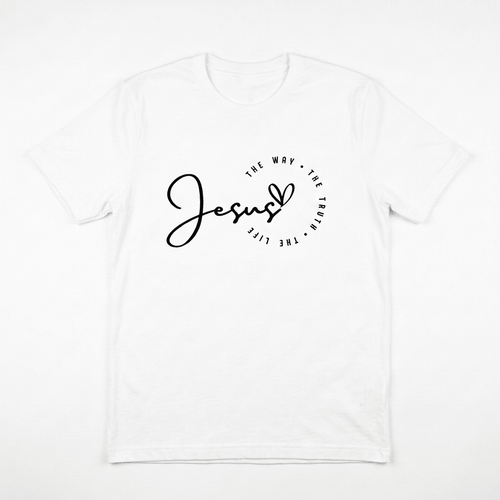 Jesus Heart Tee White Women's T-Shirt Soulful Faith Christian Apparel & Jewelry