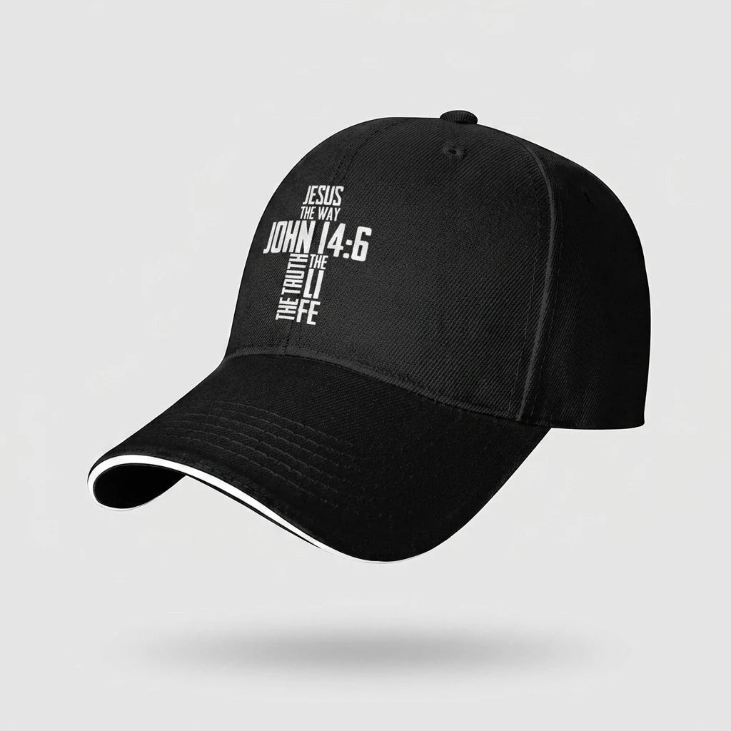 John 14:6 Faith Cap Black Baseball Cap Soulful Faith Christian Apparel & Jewelry