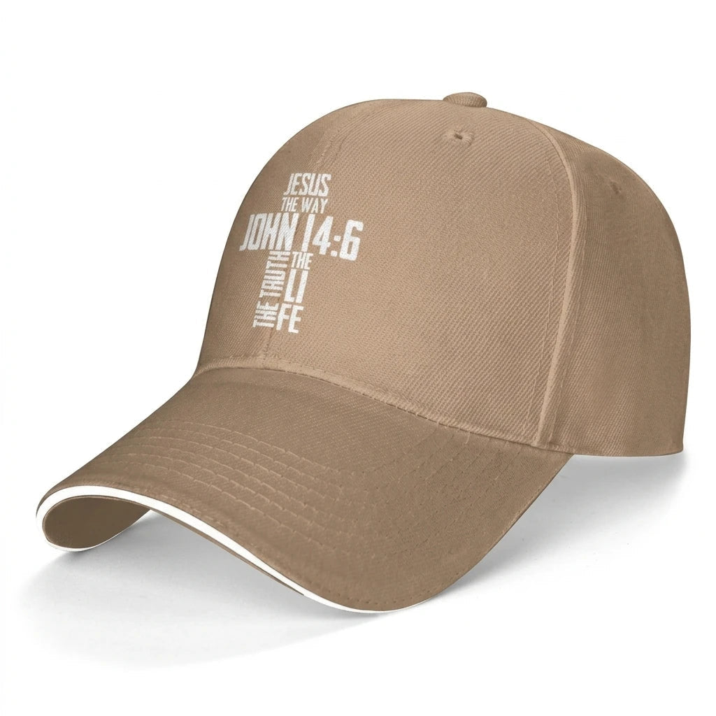 John 14:6 Faith Cap Natural Baseball Cap Soulful Faith Christian Apparel & Jewelry
