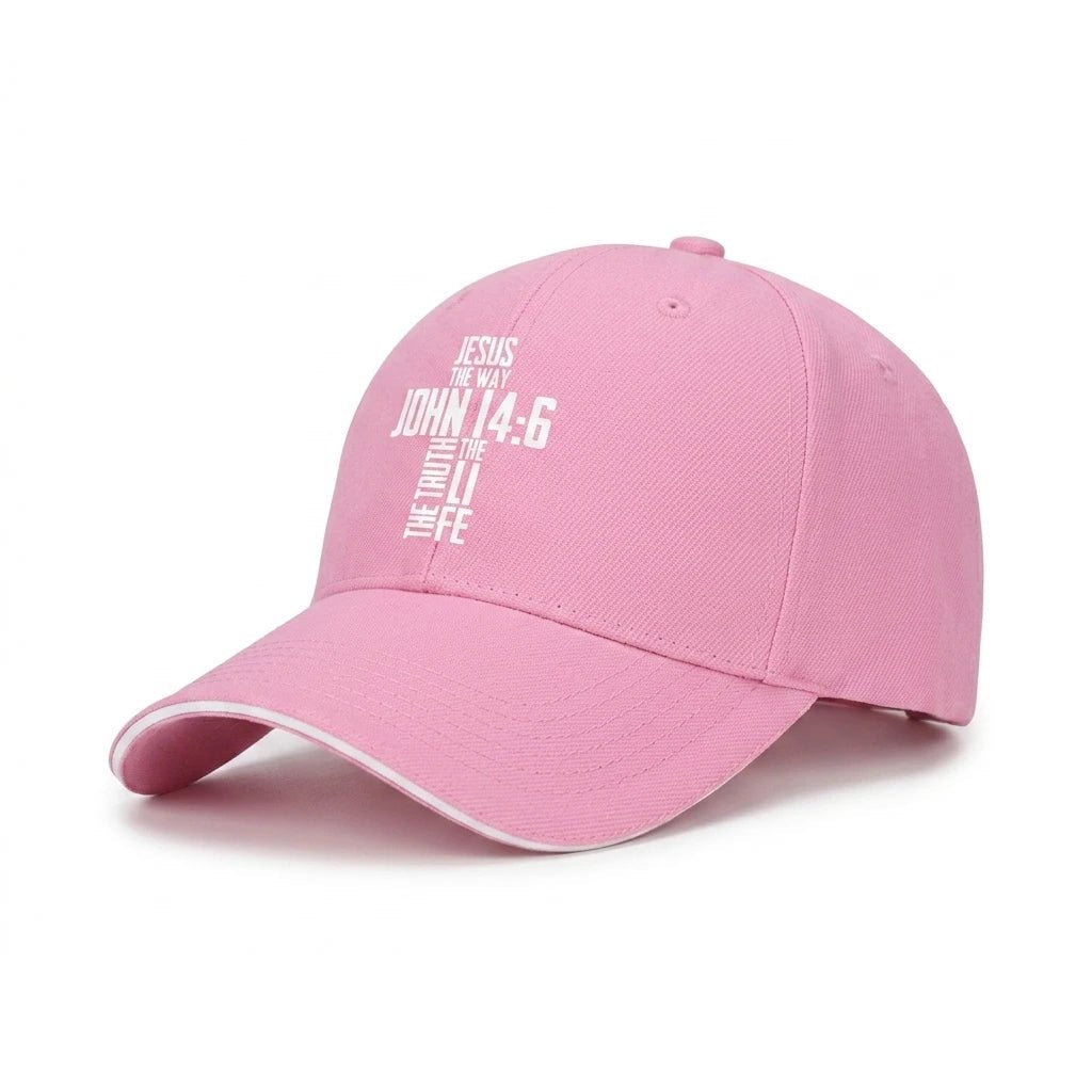 John 14:6 Faith Cap Pink Baseball Cap Soulful Faith Christian Apparel & Jewelry