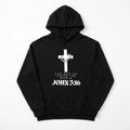 John 3:16 Hoodie Black Men's Hoodie Soulful Faith Christian Apparel & Jewelry
