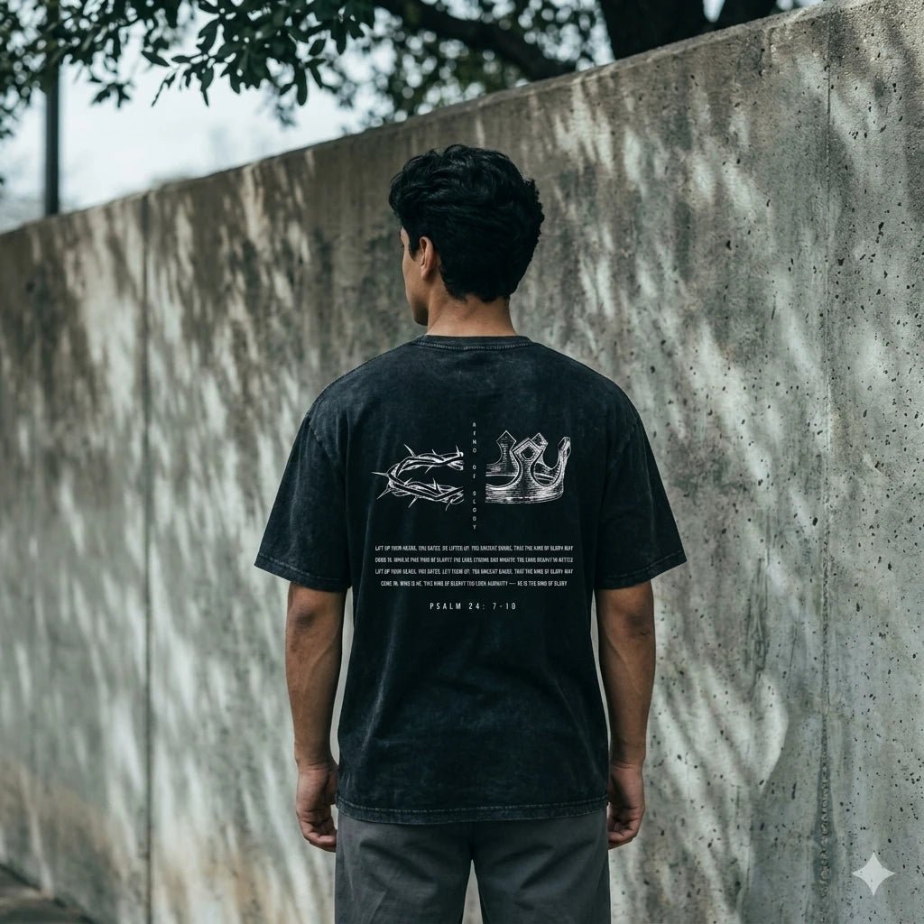 King of Glory Washed Tee King of Glory Men's T-Shirt Soulful Faith Christian Apparel & Jewelry